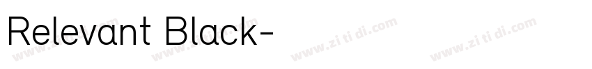Relevant Black字体转换